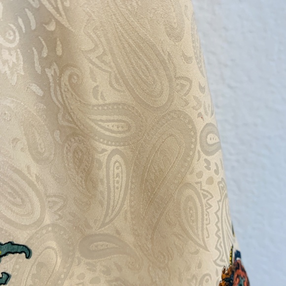 Rhoda Lynne Vintage Silk Bomber Jacket XL Paisley Floral Full Zip Up Coat Boho - Picture 10 of 15